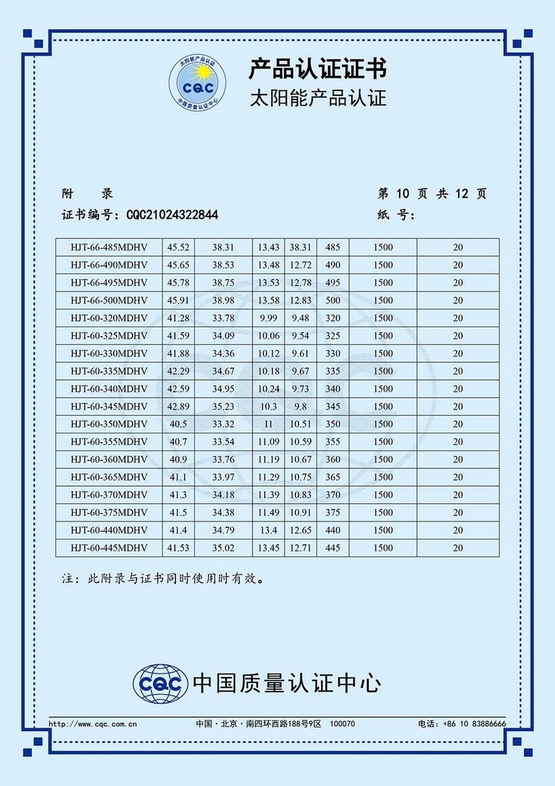 产品认证证书